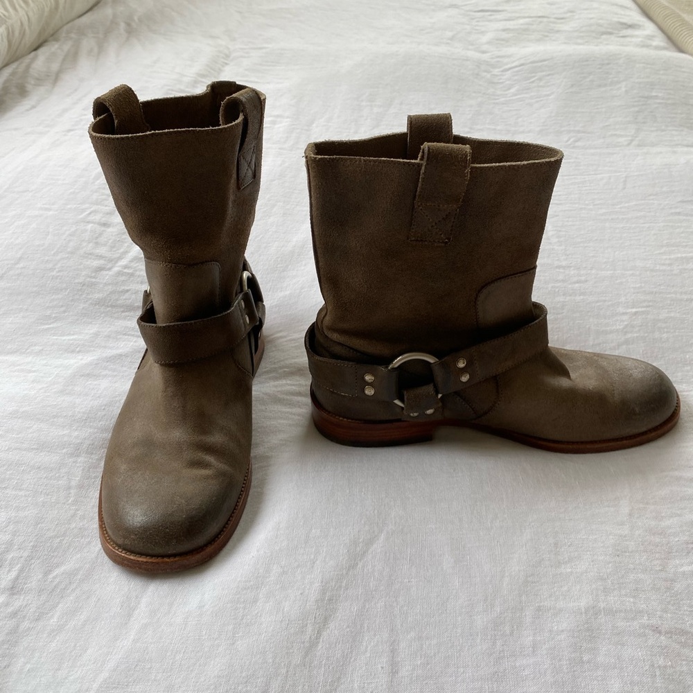 Maison Margiela Brown Suede Ankle Boots